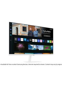 Resim Samsung M5 LS32BM501EUXUF 32" 60Hz 4ms Fhd (Wifi, Bluetooth, Airplay) HDR10 Beyaz Hoparlörlü Smart Monitör + Luciole Lambader Hediye 
