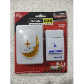Resim Real Özs Kapı Zili Pilli Melodili Kablosuz 100 Metre Menzil Extra Güçlü Kod: Özs 8562 