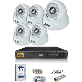 Resim IDS D-2028HD-SET5-1TB 5 Kameralı 1080P Full HD 5 MP Sony Lensli Kamera Seti - 2028 