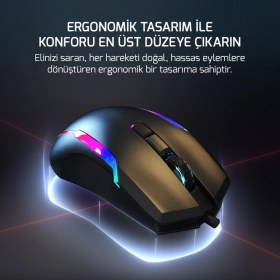 Resim Gamepower Icarus Gamıng Rgb Mouse 10.000DP USB Siyah 
