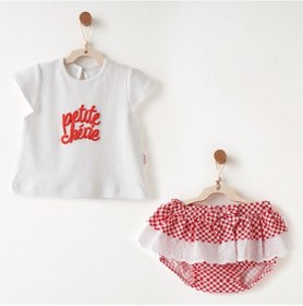 Resim Andywawa Cherry Chatty Kız Bebek Takım Kırmızı Ac26682 