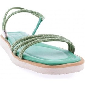 Resim Dgn 536-23y Kadin Sirali Silver Taşli Sandalet 536-2261-R1938 Yeşil 