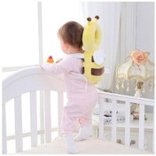 Resim Bosphorusboutique Yastık Yastık Yastık Yaralanmayı Sevimli Sarı Önlemek Koruyucu Koruma Karikatür Kafa Geri Bebek Bebek Anti-düşme 35cm Oc 