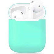 Resim Airpods Uyumlu Kılıf Zore Airbag 13 Silikon-Turkuaz Turkuaz 