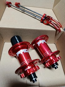 Resim Hassns Pro 7 Kırmızı Ön Arka Yüksek Hub Sesli 32 Delikli Göbek Seti Rulmanlı 