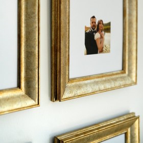 Resim Güzel Anılar Köşesi" Kişiye Özel Şampanya Çerçeveli Fotoğraf Kolajı Seti - 5 Cm / 9 Adet 