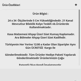 Resim Özel Tasarım Lüks Tesbih Kutusu | Takı ve Koleksiyon Saklama Kutusu - intl 