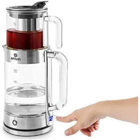 Resim Emsan Feel Steel XL 2 L Cam Çay Makinesi 