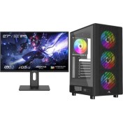 Resim LYSERG PB A600B RGB Kasa Amd Ryzen 5 8400F 16 GB Ram 500 GB SSD Asus Dual RTX 4060 W11 + 27\ Monitör 