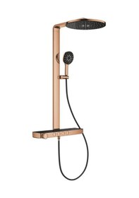 Resim Grohe Rainshower Aqua Pure Duvara Monte Termostatik Bataryalı Duş Sistemi Warm Sunset 100964da00 Bakır 