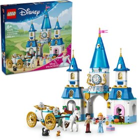 Resim LEGO® ǀ Disney Princess Sindirella’nın Şatosu ve At Arabası 43275 - 6 Yaş ve Üzeri Prenses Seven Çocuklar için Oyuncak Yapım Seti (596P) 
