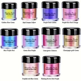 Resim 10'lu set, 10 renkli bukalemun mika tozu takı döküm seti, 10 renk değiştiren sihirli kaplama DIY, epoksi reçine ve mum yapımına uygun, el yapımı üretim için ideal, her set 30 gram (1.05 ons) 