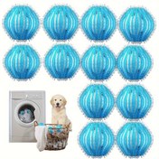 Resim Tekrar kullanılabilir Yıkama Makinesi Evcil Hayvan Tüyü Giderici - Anti-Tangle Temizleme Topları, Köpek ve Kedi Tüyü İçin 10 Fırsat Mavi Plastik Pom Pom, Nazik Kumaş Bakımı İçin Evcil Hayvan Tüyü Giderici Aracı 