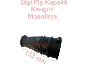 Resim NE-AD Nead 1X16A Kapaklı Kauçuk Seyyar Uzatma Topraklı Dişi Fiş Siyah 