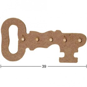 Resim A028 Büyük Anahtar Ham Ahşap Mdf Anahtarlık 