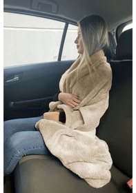 Resim Land Rover Baskılı Battaniyeli Yastık Opsiyonel Kırlent 