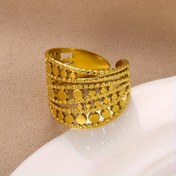 Resim 1 adet Bohem Paslanmaz Çelik Açık Yüzük - Zarif Oymalı Detaylı Tasarım, Günlük Kıyafetler için Dayanıklı & Çok Yönlü Takı, Anneler Günü Hediyeleri - Yıl Boyu Şık Aksesuar, Tatil Süslemesi, Şık Tasarım, Lüks Moda, Parti Katılımcıları İçin İfade Parçası 