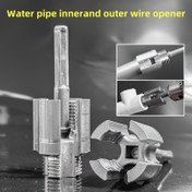 Resim 2 Boru Dişli, Yeni Entegre İç ve Dış Diş Kesici, PVC Boru Dişleme Setleri için Matkap Uçları ile Uyumlu, Tap Onarım Araçları, Bahçe Hortumu Dişli, 1/2 İnç ve 3/4 İnç İç ve Dış Diş Kesici Araçları için Uygun 2 Model. 