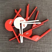 Resim 1 set öğretim ağırlıklı açı ölçer, matematik araçları, geometrik açı gösterme aparatı, öğrenme yardımcısı, dokulu yüzeyli matematik eğitimi malzemeleri 
