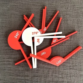 Resim 1 set öğretim ağırlıklı açı ölçer, matematik araçları, geometrik açı gösterme aparatı, öğrenme yardımcısı, dokulu yüzeyli matematik eğitimi malzemeleri 