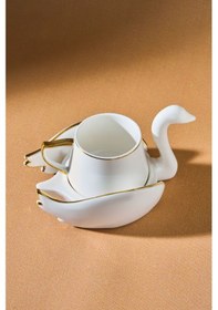 Resim Karaca Kuğu 2 Kişilik Kahve Fincan Takımı 70 ml 