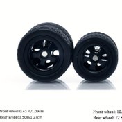 Resim Yetişkinler için 1/64 Ölçekli Spor Araba Tekerlek Göbeği Modifikasyon Kiti - Hayran Şeklinde Tekerlek Tasarımı, Daha Küçük Ön Tekerlekler, Daha Büyük Arka Tekerlekler, Çıkarılabilir Kauçuk Lastikler - ABS Yapısı, Manuel Kullanım, Koleksiyoncular ve Kendi Kendine Yapmayı Sevenler İçin İdeal - Kicarmod Markası - 4 Tekerlekli Set 