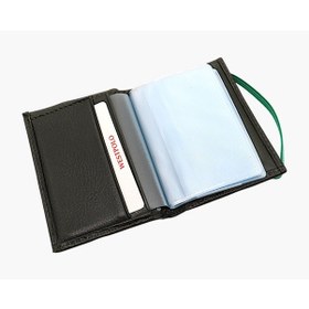 Resim Westpolo Hakiki Deri Bol Şeffaf Kart Bölmeli Lastikli Unisex Kartlık - Haki Haki 