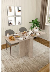 Resim Asra Trend Ultra İnce Katlanır Mutfak Yemek Masası KM32 %100 MDF Çok Renkli 