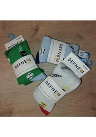 Resim Kopya - 3 Adet Pamuklu Erkek Çocuk Ve Bebek Külotlu Çorap-870 ÇoK Renkli 