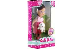 Resim MCM Group Cute Girl Köpek Figürlü Kumral Mini Bebek 