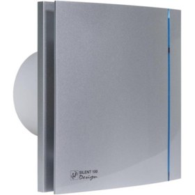 Resim Soler&Palau S&P Silent 100 CHZ Silver Design 100mm Sessiz Dekoratif Banyo Fanı - Şık Gümüş Panel 