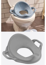 Resim Flosoft Kulplu Klozet Kapağı Adaptörü Tuvalet Eğitimi Alıştırma Oturağı Çok Renkli 