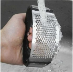 Resim MUHTELİFİÇGİYİM Paslanmaz Çelik Ergonomik Sarımsak Ezici Pres ve Doğrayıcı 