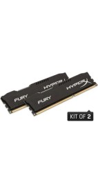 Resim Cosmony Kingston Hyperx Black 16GB (2X8GB) 1600MHZ CL10 Ddr3 PC3-12800 240 Pin Masaüstü Ram (HX316C10FBK2/16) 