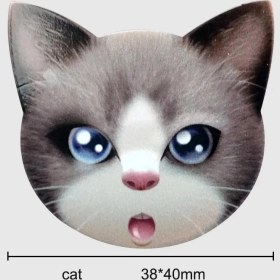 Resim GongtuShop Kara Kedi Stili Hayvan Metal Plaka Evrensel Yedek Metal Sac Levha Manyetik Araç Montaj Telefon Tutucu Için Mıknatıs Mobil Standı Aksesuarları (Yurt Dışından) 