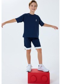 Resim U.S. Polo Assn. U.s. Polo Assn Erkek Çocuk 2 Li Bermuda T-şhirt Takım Lacivert-2297 Lacivert 