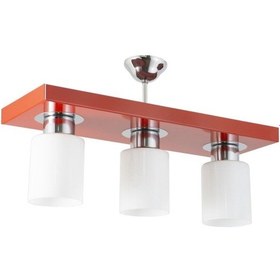 Resim Üçlü Modern Spor Model Dikdörtgen Tepsi Kırmızı Avize 