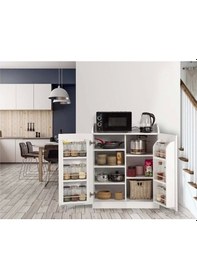 Resim Kiler Dolabı 2 Kapaklı Kısa 165 Derece Açılır Kapak Çok Amaçlı M 