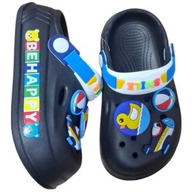 Resim Erkek Bebek-çocuk Figürlü Kaydırmaz Taban Terlik Sandalet Siyah 