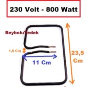 Resim FullYedek Tost Makinesi Rezistans 23,5 cm x 13,5 cm 800 W 