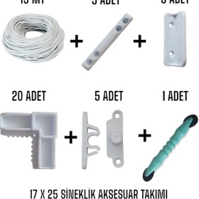 Resim 17X25 Sineklik Aksesuar Takımı (Büyük Paket )– Kolay Montaj, Dayanıklı Malzeme 