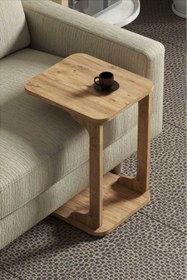 Resim DESENGO Çam Tekerlekli C Sehpa,koltuk Sephası,yan Sehpa,servis Sehpası,zigon Sehpa 