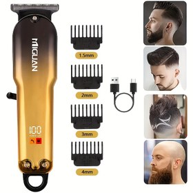Resim iMiaoPai Profesyonel Erkek Saç Kesme Makinesi - USB Şarj Edilebilir, Hassas Kesim ve Stil Aracı Dijital Ekran ile, 4 Kılavuz Tarak (1.5mm-4mm), Ev ve Seyahat için İdeal, Mükemmel Tatil Hediyesi, Saç Kesme Aracı | Şık Saç Kesme Makinesi | USB Şarj Edilebilir Kesme Makinesi, Erkekler için Saç Kesme Makineleri 