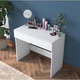 Resim Rani Mobilya Rani Bj104 Makyaj Masası Tek Çekmeceli Takı Düzenleyici Beyaz 