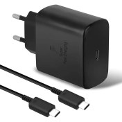 Resim Samsung Galaxy S24 / S25 Ultra Uyumlu 45 Watt Hızlı Şarj Aleti Type-C Adaptör ve Kablo - Siyah 