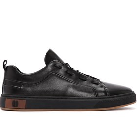 Resim Derimod Erkek Siyah Bağcıklı Deri Sneaker,Kışlık Spor Ayakkabı 25WFD693418 