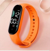 Resim Gaojunshop01 3 Adet M9 Ied Kombin Üçlü Set Elektronik Dokunmatik Spor Saat Turuncu Pembe Nane Yeşili Erkek Kadın Hediye Diğer 
