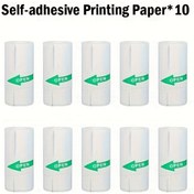 Resim 5/10 Rulo Mini Yazıcı Yapışkan Kağıt Kendinden Yapışkanlı Beyaz Termal Kağıt Etiket Sticker Kablosuz Notlar Fotoğraf Çıkartması 57mm 