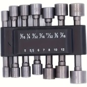 Resim 14 Parça Güçlü Manyetizmalı Darbeli Somun Anahtar Seti, Uzatılmış Menzilli Adaptörler, Güç Somun Anahtarı, 1/4" Altıgen Sap - Elektrikli Matkaplar & Anahtarlar İçin İdeal, DIY & Profesyonel Kullanım İçin Mükemmel 