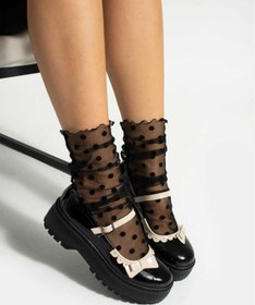 Resim AtegeWear Siyah Oxford Rugan Harajuku Tarz Lolita Ayakkabı 